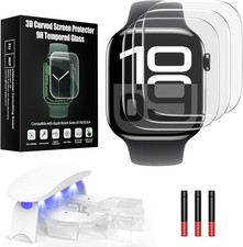 UV Tempered Glass Screen Protector for Apple Watch Series 11/10 46Mm,Tempered Gl