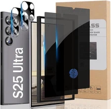 [2+2] for Samsung Galaxy S25 Ultra Privacy Screen Protector Ultra, Black 