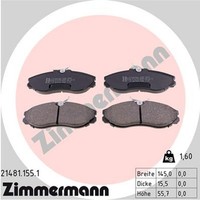 Bremsbelagsatz Scheibenbremse Zimmermann 21481.155.1 FüR Ford Maverick Vanette 2