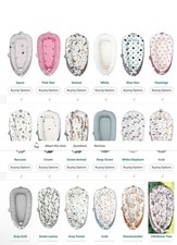 New Baby Lounger Nester Portable Gray And White Crown 0  12 Months New Born