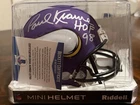 PAUL KRAUSE "HOF 98" Signed Mini Helmet With COA Minnesota Vikings