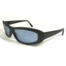 Vogue Sunglasses VO2209-S W44/S4 Black Rectangular Frames with Blue Lenses