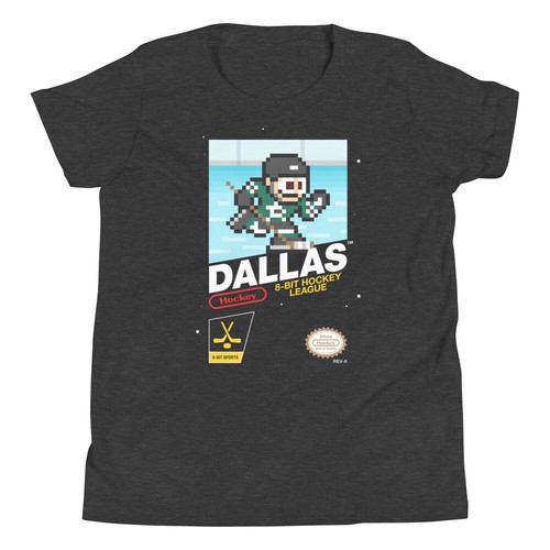 Dallas Stars Hockey Team Jersey 8-bit Nintendo Youth Kid Child Boys T-Shirt - Picture 7 of 10