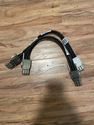 Lot of 2 Cisco STACK-T1-50CM V01 Stacking Cable 800-40403-01