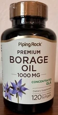 Borage Oil 1000mg 120 Softgels Concentrated GLA