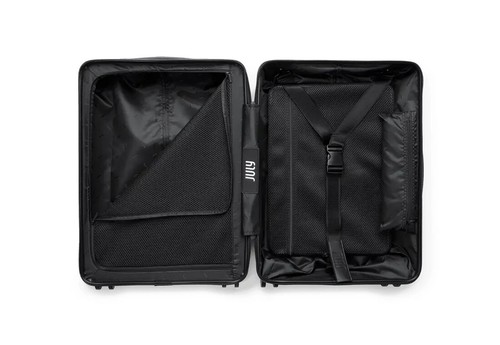 JULY Bagaglio Trasporto Classico Navy Hard Shell Silenzioso Ruote Telescopiche TSA Lucchetto - Foto 5 di 11