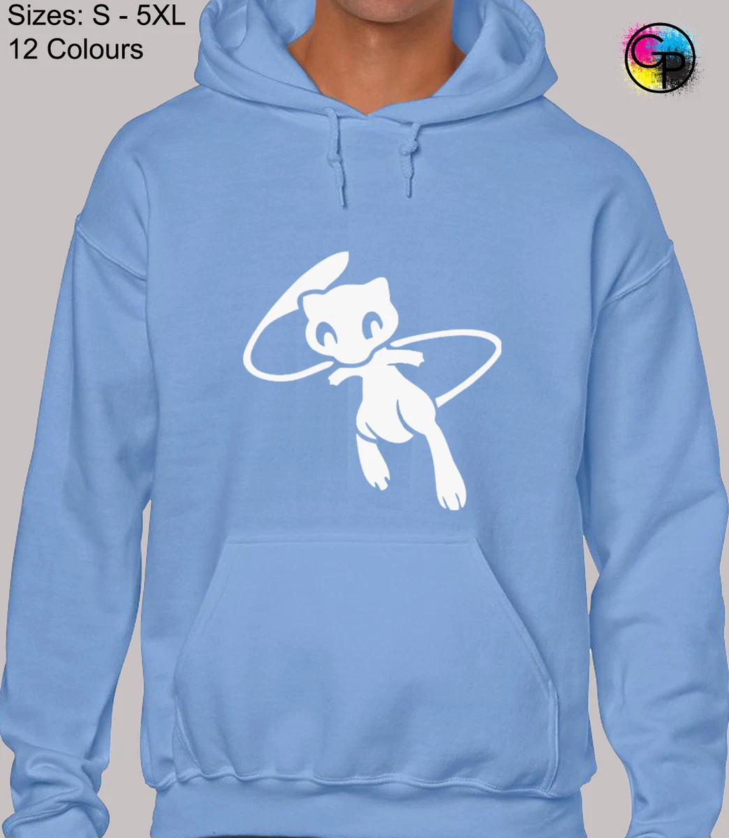 Mew Pocket monster inspired Novelty Unisex Hood Hoodie Top for Men Women