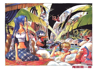 Anime one piece girls boys blue hair belly open mouth CCG Gaming Mat Desk