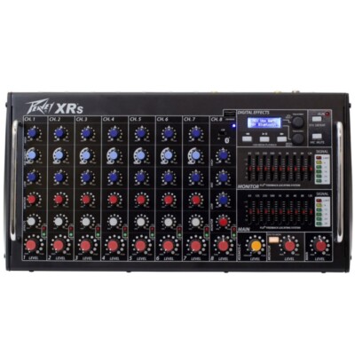 PEAVEY XRS Portable 1500w Peak 8 Channel Bluetooth FX USB Mixer