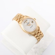 Rolex Mens Day-Date 18k Yellow Gold 36mm President 18238 White Dial-Fluted Bezel 2