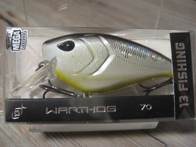13 Fishing * 2 3/4'' Warthog 70 - 3/4 Oz - 3'-5' Floating Lure - Neon Disco Shad