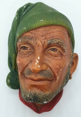 Vintage 1960 Bossons England Korsikaner Mann Wandbild Kreide Ware Figur - Preloved