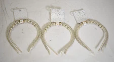 Capelli New York 819250 Headband Set For Girls Pearl & Silver Lot of 6 Headband
