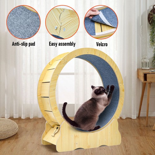 MelPet Cat Running Wheel w/ Carpet Cat Exercise Wheel for Fitness Cat Treadmill - Picture 3 of 10