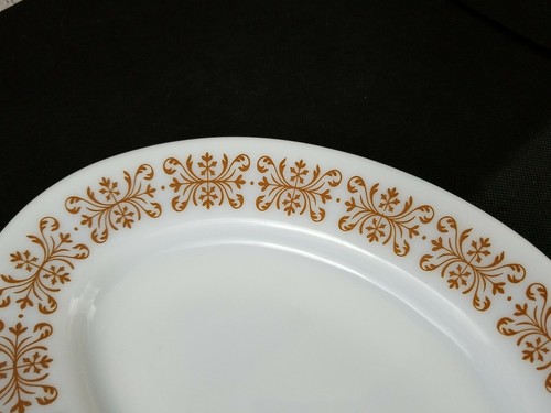 Pyrex Tableware by Corning Copper Filigree 9 3/8" Oval Dinner Platter #794-WOW - Picture 3 of 12