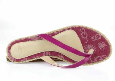 UGG AUSTRALIA 200293 Fuchsia Leather Flip Flops Size 8.5 | eBay