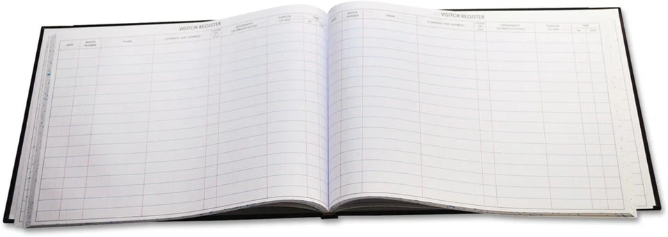 S491 Detailed Visitor Register Book, Black Cover, 208 Ruled Pages, 9 1/2 X 12 1/ - Image 3 of 4