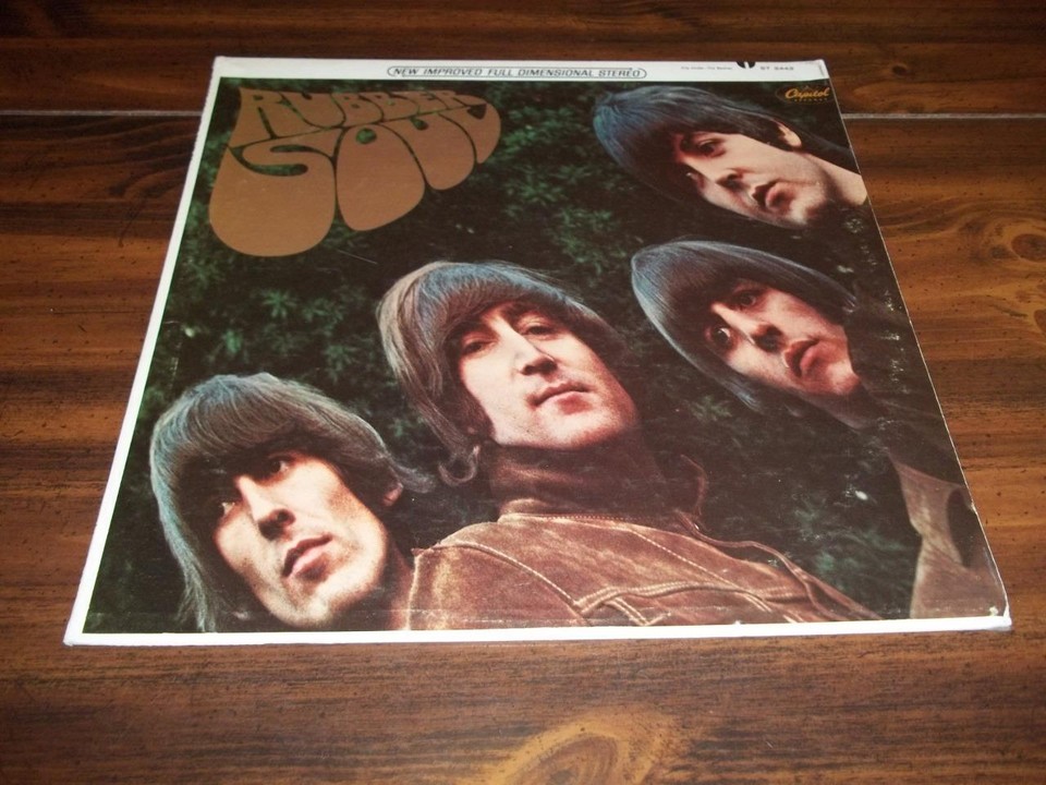 1969 THE BEATLES RUBBER SOUL APPLE ST 2442, CAPITOL LOGO SIDE 2 BOTTOM