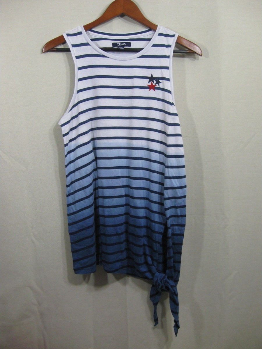 NWT Chaps by Ralph Lauren Women's Flag Lake White & Blue