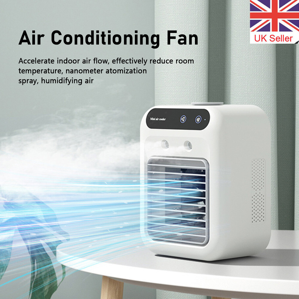 Portable Air Conditioner Chiller Humidifier Desktop Cooling Fan for Home  Office~ - Main Image