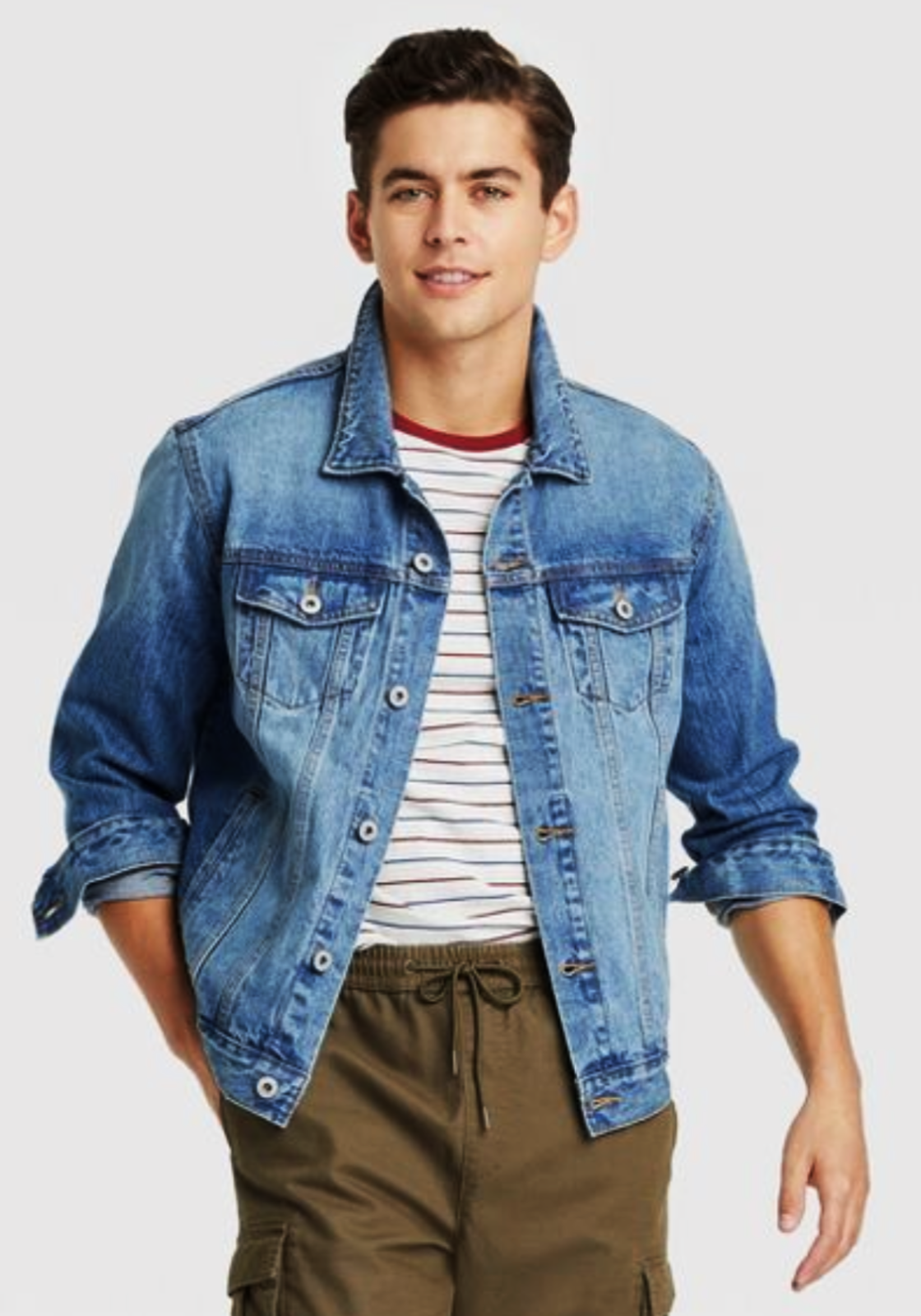 NWOT LEVI'S STRAUSS BLUE DENIM JEAN TRUCKER JACKET SIZE: M