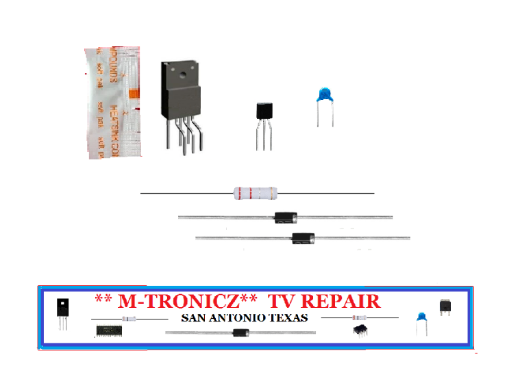 VIZIO E371VL E370VL 050004121310 POWER SUPPLY REPAIR KIT MISSING 5V