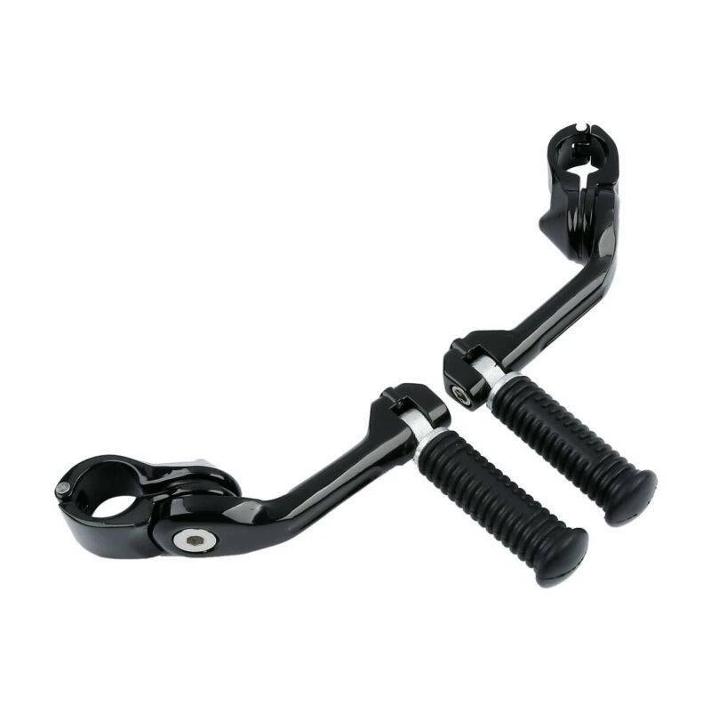 Estriberas de carretera de 1 1/4" 32 mm montaje en ángulo largo aptas para Harley Sportster Touring Foto 2 de 4