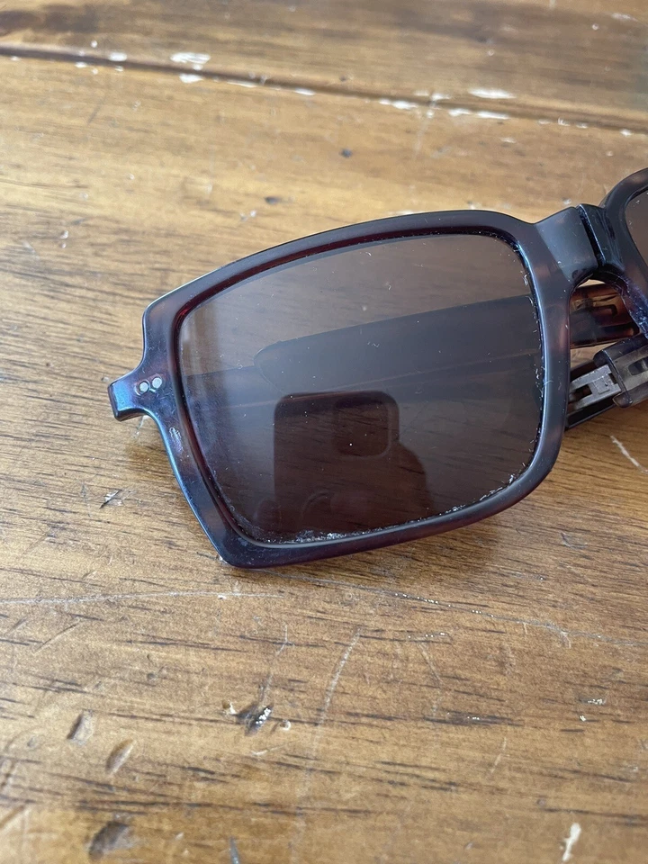 Gafas de sol plegables italianas vintage MCM mediados de siglo tortuga hechas en Italia cuadradas Foto 2 de 4