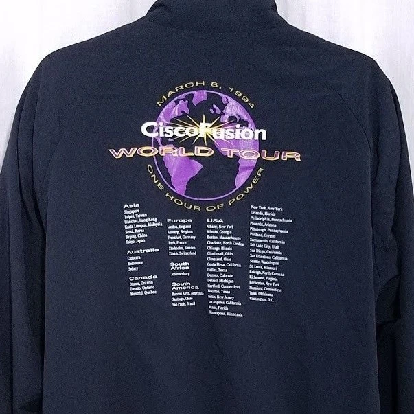 Chaqueta de Colección Cisco Systems World Tour Para Hombre Talla Grande Años 90 1994 CiscoFusion EE. UU. Foto 2 de 4