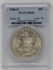 1900-O Morgan Silver Dollar $1 - Graded PCGS MS65