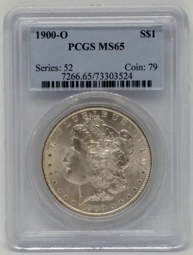 1900-O Morgan Silver Dollar $1 - Graded PCGS MS65