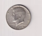 1968 D KENNEDY HALF DOLLAR SILVER .400 UNITED STATES OF AMERICA FIFTY CENTS .50¢