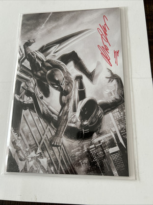 ULTIMATE SPIDER-MAN #1 * Signed Coa MARCO MASTRAZZO 3RD PRINT VIRGIN B&W VARIANT