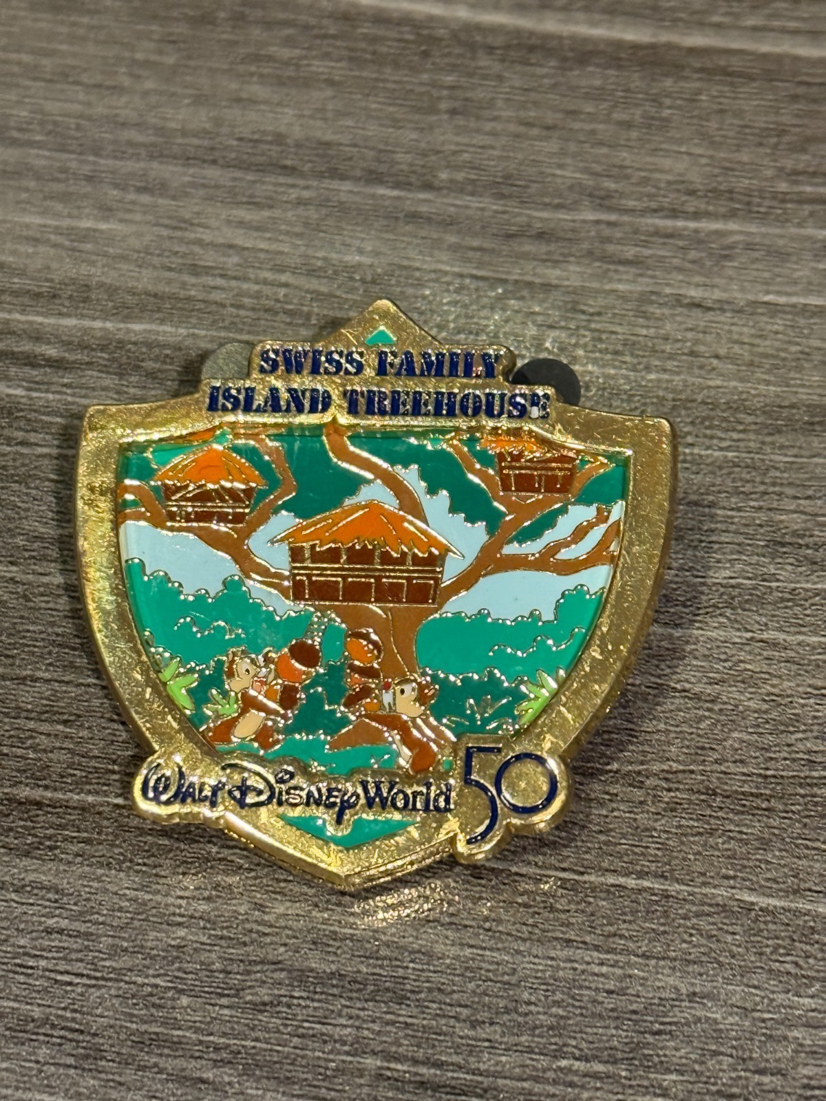 WDW 50th Anniversary Attraction Crest Pin Swiss Family Treehouse Artist Proof AP