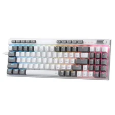RED DRAGON REDRAGON K655 75% RGB WIRED MECHANICAL KEYBOARD - WHITE/GRAY