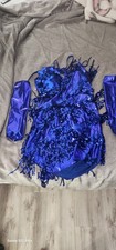 Blue Sequin Dress with Arm Sleeves