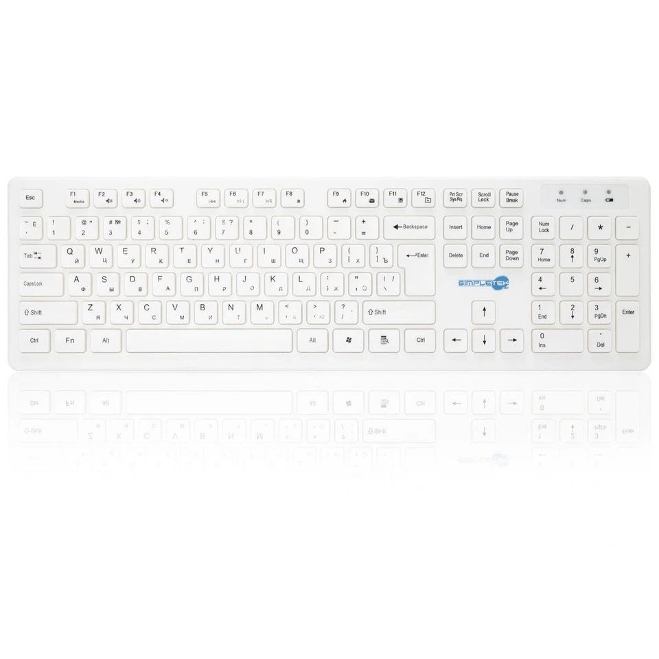 Wireless Mouse and Keyboard Kit Russian Layout White Set M&K - Image 3 of 4