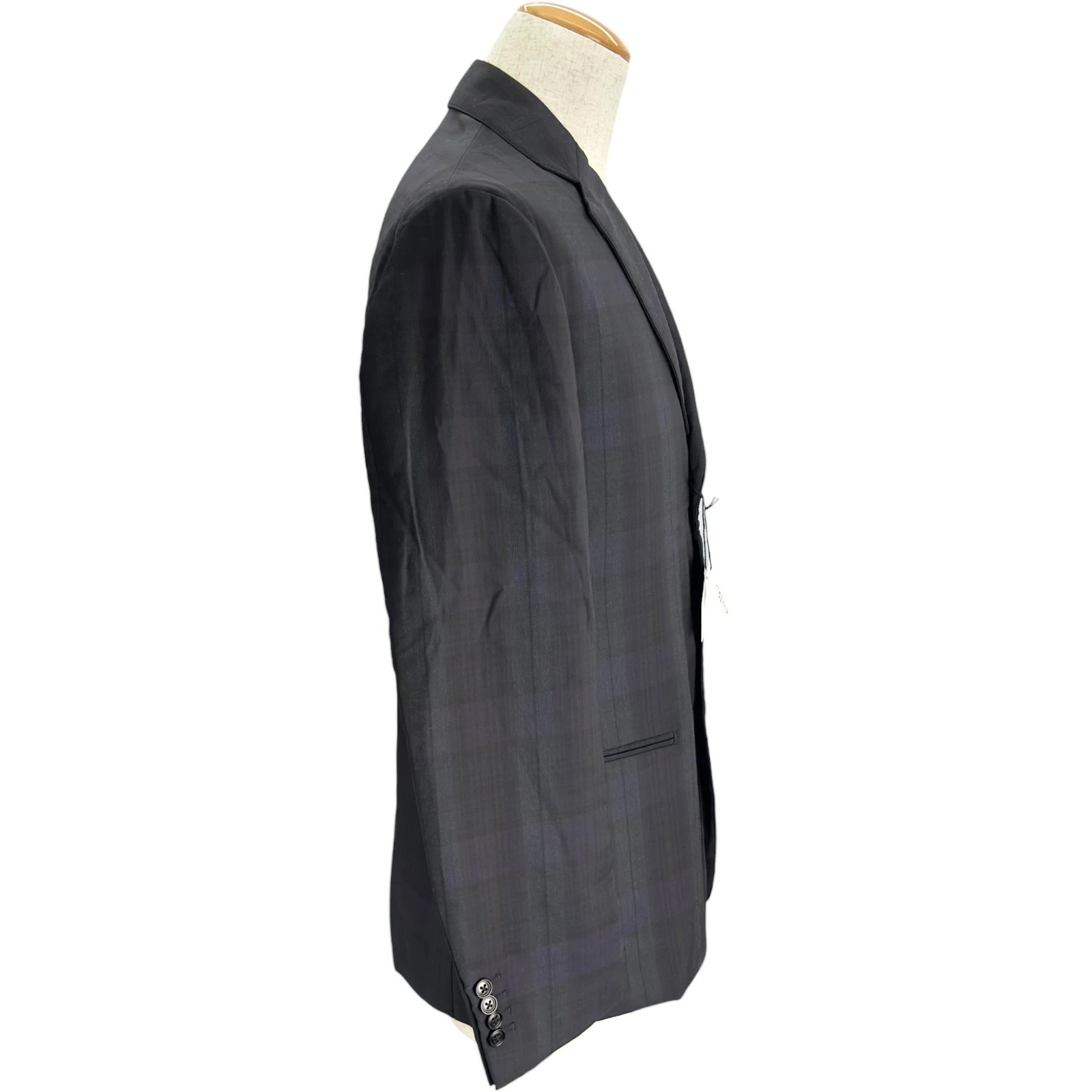 Hermes HERMES Check Pattern Tailored Jacket Black… - image 4