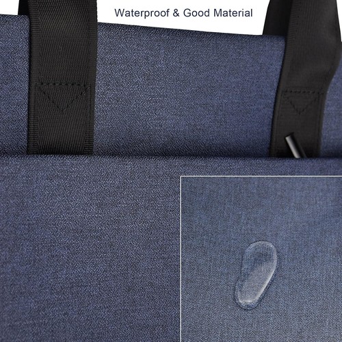 Waterproof Oxford Handle Document Bag Handbag Briefcase for Files Blue - Picture 4 of 7