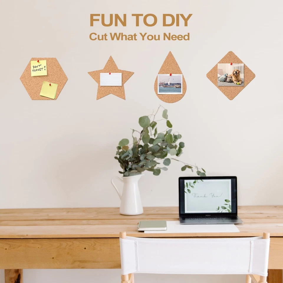 3Mm Cork Board Roll Self-Adhesive Bulletin Boards, 102"X16"-1/8" Thick Large - Image 4 of 4