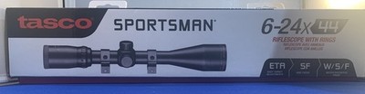 TASCO Sportsman 6 24×44mm Riflescope with Rings   1  Tube, 30/30 Reticle