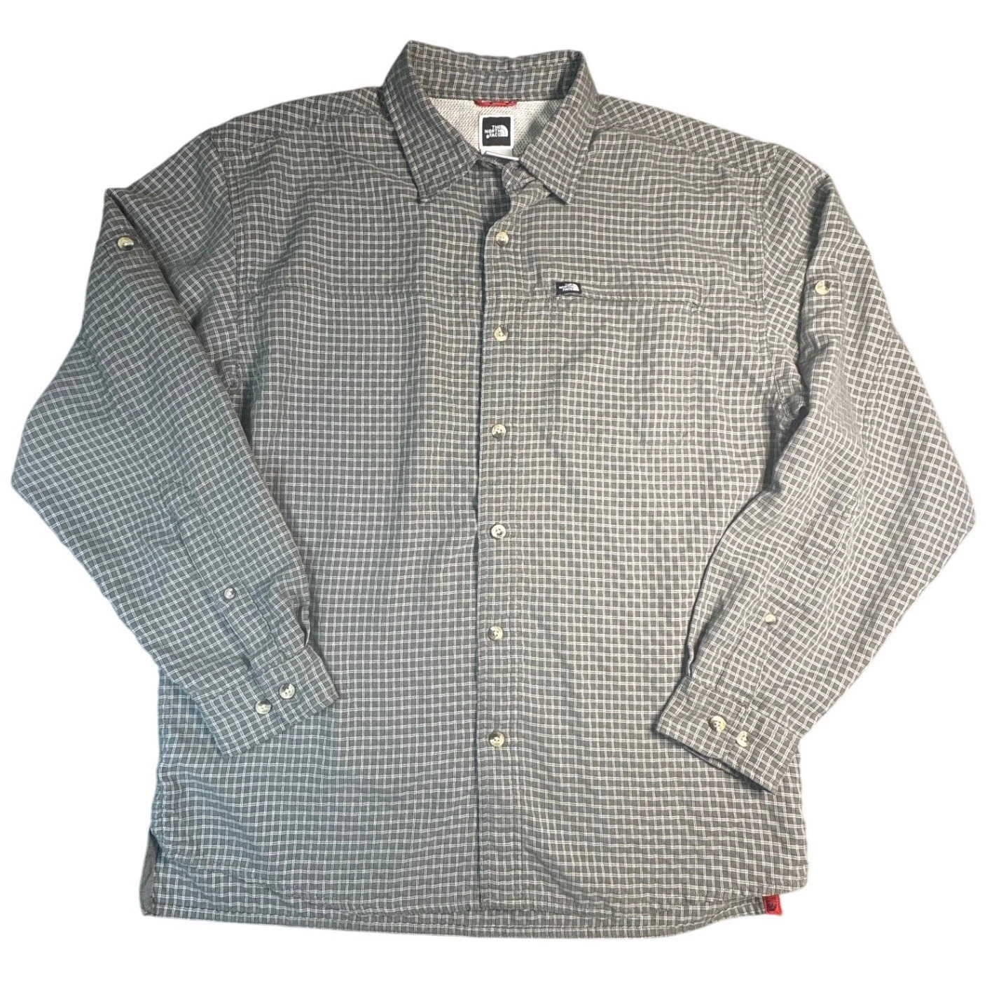 The North Face Mens Grey Plaid Button Up Shirt Long Sleeve Roll Tab Hiking Med
Opens in a new window