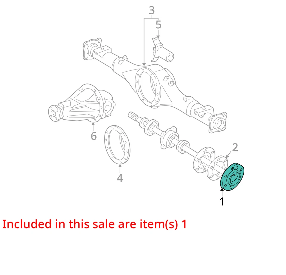 Toyota Sequoia 2001-2004 eje conductor trasero CV C/V L83II Foto 2 de 3