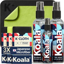 Eyeglass Lens Cleaner Spray Kit 6 Piece Set Japanese Microfiber Cloth Liquid