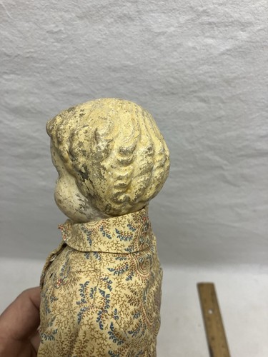 Antique German Paper Mache Milliners Doll Leather Feet & Hands Body Vtg Old 1850 - Picture 9 of 10
