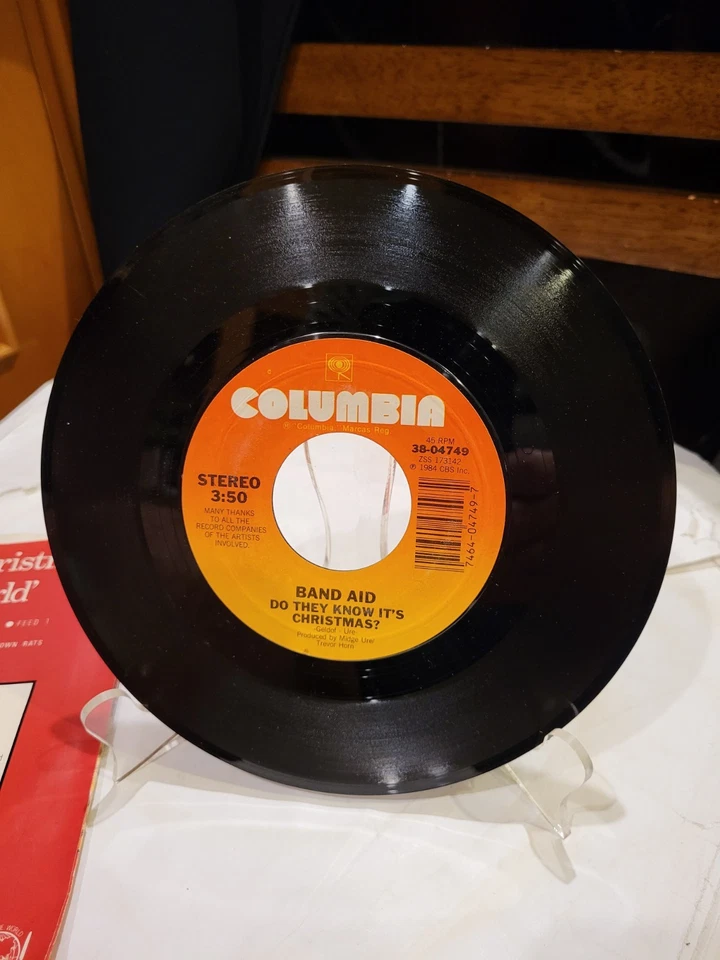 Band Aid Do They Know It's Christmas? 7" NM Vinyl EX Pic Sleeve 38-04749 Foto 3 de 4