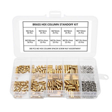 300Pcs M2 Brass Standoff Kit Hex Column Spacer Standoff Screw Motherboard Stando