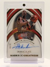 2021-22 Panini Immaculate - HAKEEM OLAJUWON Marks Of Greatness On Card Auto /49