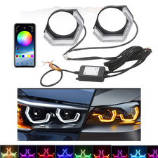 For BMW For Car Exterior Angel Eyes LED Headlight APP Control Lighting