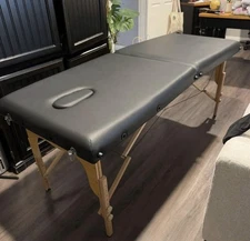 Portable Folding Massage Table Basic Black With Head, Arm Rest